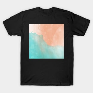 Rose Quartz and Blue Watercolor T-Shirt